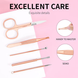 New YD Professional High-quality Colorful 7-Piece Mini <b>Manicure</b> Pedicure <b>Kit</b> Beginners Stainless Steel Tools 10-in-1 Nail Case - Product Image 5