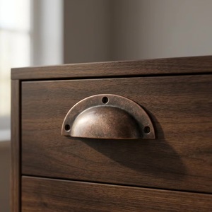 Modern Cast Iron Cabinet Cup Pull Handle for Kitchen Bedroom Bathroom Living Room for Cupboard Drawer Dresser <b>Ceramic</b> <b>Knobs</b> - Product Image 1