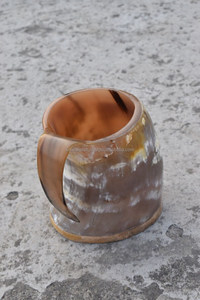 Taza Ecológica para Beber Cerveza o Vino, Hecha de Cuerno de Búfalo con Superficie Pulida, Diseño Moderno, Apta para Lavavajillas, Personalizable - Product Image 3