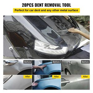 Kit Professionale da 20 Pezzi in Acciaio Inossidabile per Rimozione Ammaccature Senza Vernice, Strumenti per Riparazione Carrozzeria a Coda di Balena, Attrezzatura per Riparazione Carrozzeria - Product Image 2
