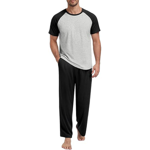Long Sleeve <b>Men</b> Night Suit Button Front Spread Collar Long Pants <b>Set</b> Drawstring Waist Soft Warm Winter Sleepwear Home - Product Image 4
