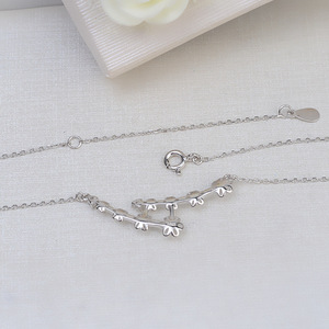 Chaînes fines en argent S925 multi-perles DIY Accessorize 1766, colliers comprenant un pendentif de bracelet vide et une chaîne claviculaire - Product Image 5