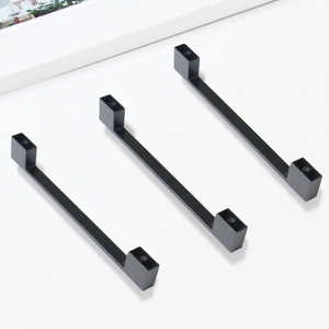 Poignée de meuble carrée en alliage de zinc noir mat, poignée de tiroir minimaliste pour armoire de cuisine, meuble de salle de bain, armoire, meubles - Product Image 2