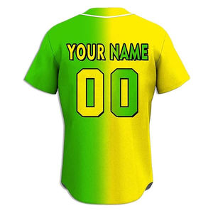 เสื้อเบสบอลคุณภาพพิเศษสั่งทำได้สำหรับผู้ชาย เสื้อซอฟต์บอลพิมพ์ลาย เสื้อกีฬาแบบมีกระดุม เสื้อตาข่าย - Product Image 3