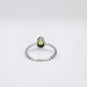Custom 925 Sterling <b>Silver</b> Peridot Gemstone <b>Solitaire</b> <b>Ring</b> Pear Shape Stackable Band for Everyday Wear Women's Jewelry - Product Image 5