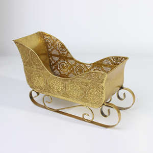 Traîneau en métal de Noël, décoration hivernale festive personnalisée pour la maison, le jardin, l'affichage du Père Noël, intérieur, extérieur, ornement de vacances saisonnier - Product Image 6