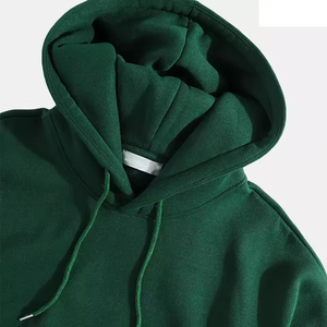 Sudadera con Capucha de Felpa Francesa Negra para Hombre, 400 g/m², Alta Calidad, Sólida, Transpirable, Talla Grande, para Invierno - Product Image 5