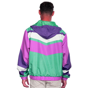 Oem Service Mens Color Blocked Hooded <b>Racer</b> <b>Jacket</b> Zip Fly Water Resistant Polyester All Seasons Regular Fit - Product Image 6
