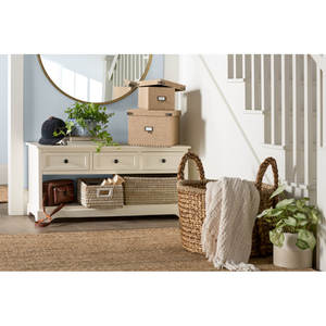 Panier de rangement décoratif en jonc de mer naturel accessoire décoratif tissé pour la maison - Product Image 6