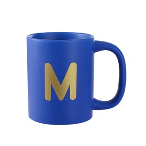 Personalized A-Z Minimalist Blue Ceramic <b>Mug</b> 400ml Custom Alphabet Smooth Underglaze Durable Microwave-safe BPA-free - Product Image 6