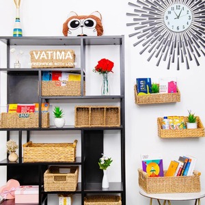Ensemble de 3 paniers de rangement en jonc de mer à compartiments, faits à la main, vente en gros, écologiques, fabriqués au Vietnam - Product Image 5