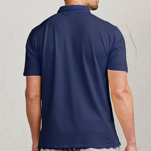 Camisetas Polo Personalizadas con Logotipo, Color Azul Marino Sólido, Uniformes de Poliéster Transpirables de Secado Rápido con Protección UPF 50, Camisetas Deportivas de Golf con Sensación Refrescante - Product Image 1