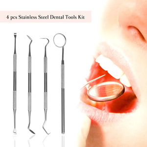 Kit dentaire ergonomique en acier inoxydable de classe I pour le nettoyage des dents, l'élimination de la plaque dentaire, détartreur, explorateur, miroir, étui portable, professionnel, OEM - Product Image 5