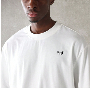 Custom <b>White</b> Men Boxy T Shirt OEM Heavyweight Oversized Casual Blank <b>Tee</b> Private Label Streetwear Wholesale - Product Image 3