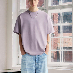 เสื้อยืดผู้ชายไซส์ใหญ่ ผ้าฝ้ายทอเนื้อหนา ระบายอากาศได้ดี 100% แบบไหล่ตก สั่งทำพิเศษได้ บริการ OEM ขายส่ง - Product Image 6