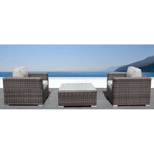 Set di mobili da giardino in vimini rattan per 2 persone, completamente assemblato, con comodi cuscini - Product Image 1