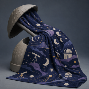 Custom Printed <b>Throw</b> Blanket Personalized Bicycle Whale Origami Firefly Cassette Telescope Sublimation Flannel Fleece Polyester - Product Image 5