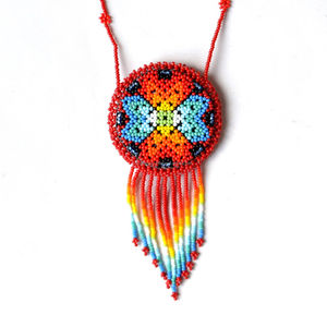 Collier de perles de graine de verre de luxe pièce de cou de cadeau de prettern indigène pour unisexe - Product Image 4