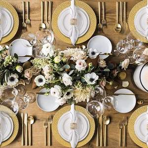 Assiette de Présentation Élégante : Accessoire de Vaisselle de Luxe pour Réceptions de Mariage, Banquets Hôteliers et Décoration de Table de Fête - Product Image 2