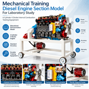 Modelo de Sección de Motor Diésel de Laboratorio para Entrenamiento Práctico |   Equipo de Prueba de Ingeniería Mecánica de 6 Cilindros y 4 Tiempos - Product Image 5