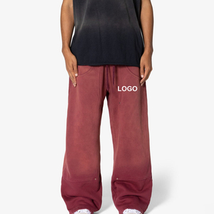Custom Printed Midweight 100% Cotton Plus Size <b>Men's</b> Casual Oversized Anti-Pilling <b>Fleece</b> Fabric <b>Jogger</b> Sweatpants - Product Image 1