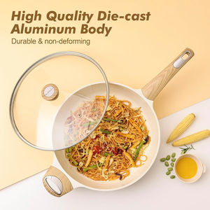 Juego de Utensilios de Cocina de Inducción de Aluminio Clásico Blanco con Ollas, Sartenes y Cacerolas - Apto para Horno y Lavavajillas - Product Image 4