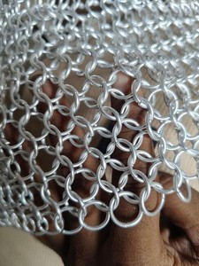 Coif en maille de fer doux et d'aluminium traditionnel, léger et entièrement 3D, pour armure médiévale et costume de la Renaissance - Product Image 5