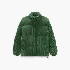 custom Puffer <b>Jacket</b> <b>Men</b> High Collar Loose Fit Corduroy Winter Warm Outer Coat Padded Puffer <b>Jacket</b> - Product Image 6