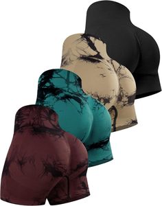 Conjuntos de Shorts Deportivos para Mujer, Cintura Alta, Levanta Glúteos, Shorts Deportivos Sin Costuras para Gimnasio - Product Image 1