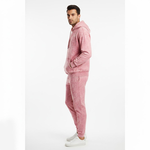 Ensemble de survêtement streetwear à capuche pour homme, 100% coton, léger, respirant, de haute qualité, unisexe, hiver, uni - Product Image 2
