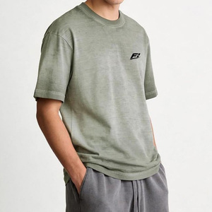 เสื้อยืดโอเวอร์ไซส์ผู้ชายแบบขายส่ง สกรีนโลโก้ได้ เนื้อผ้าหนา ทรงหลวม สตรีทแวร์ ออกกำลังกาย ฟิตเนส สำหรับธุรกิจ B2B สหรัฐอเมริกา - Product Image 3