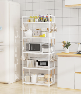 Metal <b>Kitchen</b> Pegboard Organizer <b>Rack</b> with Hooks Multifunctional Floor Type <b>Storage</b> 5-layer Adjustable Waterproof <b>Kitchen</b> - Product Image 3