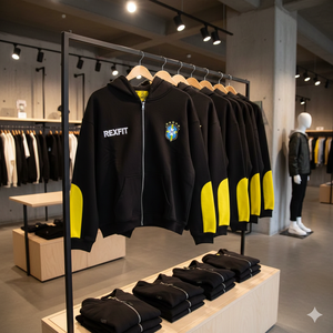 Nuevas Sudaderas con Cremallera al por Mayor, Servicios OEM, Impresión de Logotipo, Felpa Francesa Gruesa, Sudadera Unisex con Cremallera Estilo Urbano - Product Image 4