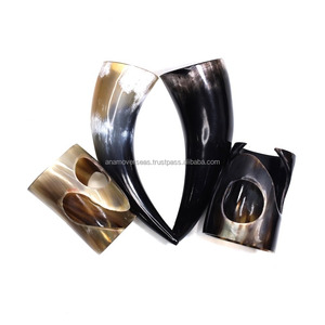 Handcrafted Buffalo Horn Drinking Horn <b>Mug</b> with Decorative <b>Stand</b> - Product Image 4