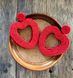 Collar de Cuentas de Arroz Cuadradas de Estilo Étnico Creativo, Ligero, para Mujer, con Corazón de Color, Bohemio, Geométrico, Hecho a Mano, de Algodón, por MULTI CRAFT - Product Image 4