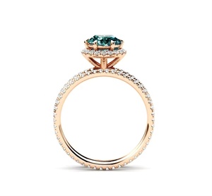 Bague de fiançailles en argent sterling 925 unique cultivé en laboratoire rond Montana saphir ensemble derniers bijoux de conception du fabricant acheter maintenant - Product Image 4