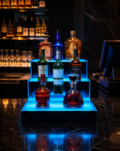 Custom for Modern Glossy Acrylic LED Retail Display <b>Stand</b> for Beer Wine-Pre-Assembled <b>Corner</b> Countertop Table Display - Product Image 5
