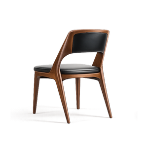 Chaise de salle à manger moderne en bois massif durable avec siège rembourré en tissu pour usage en café, restaurant, hôtel de luxe - Product Image 3