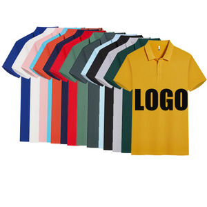 เสื้อโปโลชาย แขนสั้น ผ้าฝ้าย สีพื้น ระบายอากาศดี สวมใส่สบาย พิมพ์โลโก้ด้านหน้า รับผลิตแบบ OEM - Product Image 1