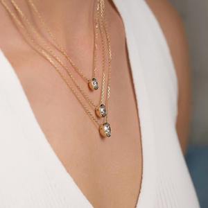 Brillante colgante de diamante cultivado en laboratorio, certificado por IGI, en oro amarillo, oro rosa, oro blanco o plata, color D E F, claridad VVS VS. - Product Image 3