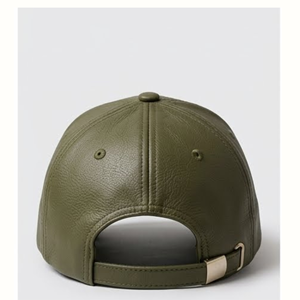 Gorra de Béisbol Unisex Verde Oliva, Otoño Invierno, Cálida, de Cuero PU con Logotipo Grabado, 6 Paneles, de la Mejor Calidad, con Visera Curva, Nueva - Product Image 5