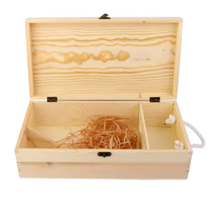 Boîte à <span class=keywords><strong>vin</strong></span> en <span class=keywords><strong>bois</strong></span> <span class=keywords><strong>vide</strong></span>, porte-bouteilles double, <span class=keywords><strong>caisse</strong></span> de transport - Product Image 1