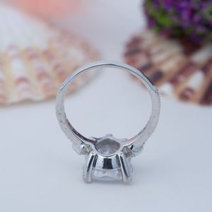 Jewelry Customized 13x13mm 8CT DEF VVS Round Brilliant Cut Moissanite <b>Ring</b> Sterling <b>Silver</b> 925 Support for Women <b>Men</b> - Product Image 5