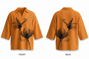 Chemises imprimées florales surdimensionnées personnalisées de haute qualité – Design élégant, confortable et tendance en coton sérigraphié - Product Image 4