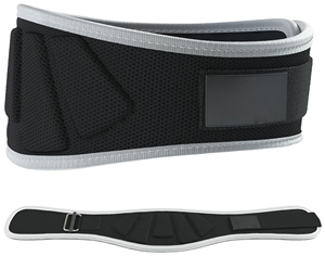Ceinture de musculation 6 pouces en nylon avec support dorsal en maille et sangle auto-agrippante pour squats, soulevés de terre, entraînement en salle de sport, hommes et femmes - Product Image 1