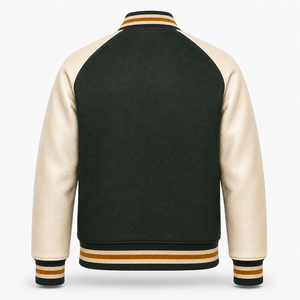 Custom Varsity <b>Jacket</b> Wool Body Genuine Leather Sleeves <b>Mens</b> Letterman Bomber Wholesale Manufacturer Embroidered - Product Image 5