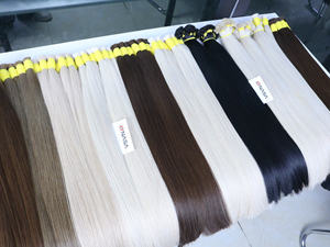 ผมแท้แบบเรมี่เวียดนาม24นิ้วผมต่อขนาดใหญ่จมน้ำตายคู่100กรัมสีอ่อนคลื่นธรรมชาติ - Product Image 4