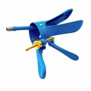 Spéculum vaginal Premium Cusco avec tube de fumigation isolé bleu, instruments chirurgicaux gynécologiques électrochirurgicaux LEEP LLETZ, marques CE ISO - Product Image 3