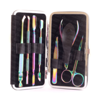 Ensemble de manucure et pédicure en acier inoxydable personnalisable en plusieurs couleurs, meilleur kit de soin des ongles de voyage pour hommes et femmes