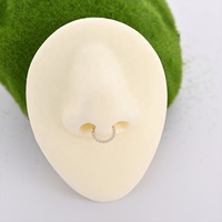 SUPERSTAR Piercing Septum Or 14K Anneau Clicker Griffe Frontale Zirconium Bijoux de Corps Nez Personnalisés